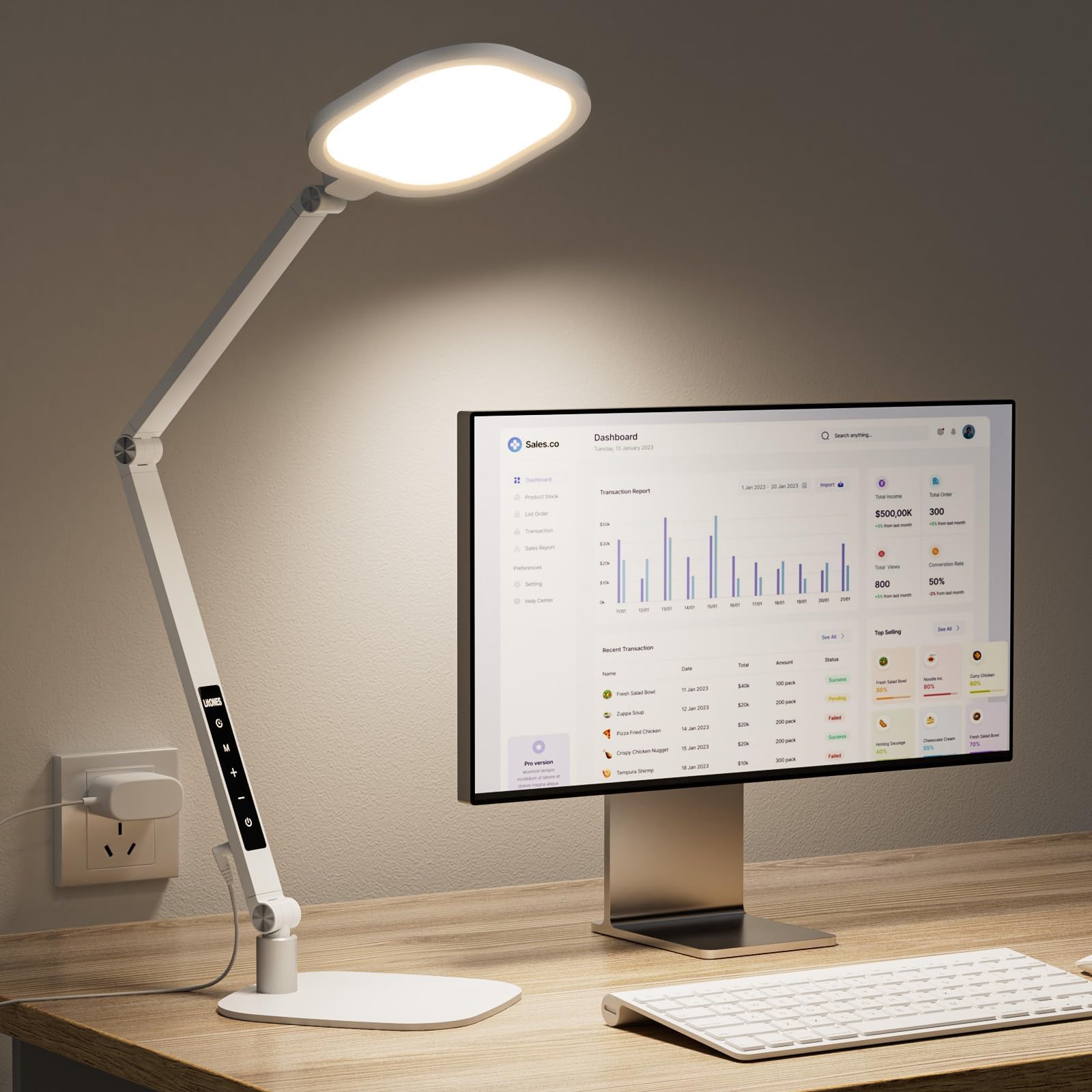 ライト・ランタン lob products LP on the desk LitONES LED Desk Lamp for Home Office, 15W Desk Light with CRI >95